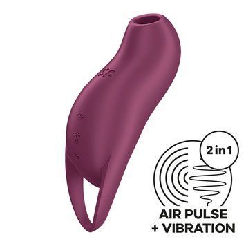 Вакуумний кліторальний стимулятор з вібрацією Satisfyer Pocket Pro 1 Purple SX0575 фото