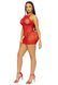 Сукня-сітка зі стразами Leg Avenue Rhinestone halter mini dress Red, відкрита спина, one size SO7958 фото 9