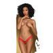 Трусики-тонг Penthouse Dangerous Darling S/M Red, мереживо, висока посадка, виріз спереду, бантик SO6495 фото 1
