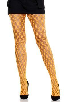 Колготки Leg Avenue Eyelet Net Tights Neon Orange One Size SX2754 фото