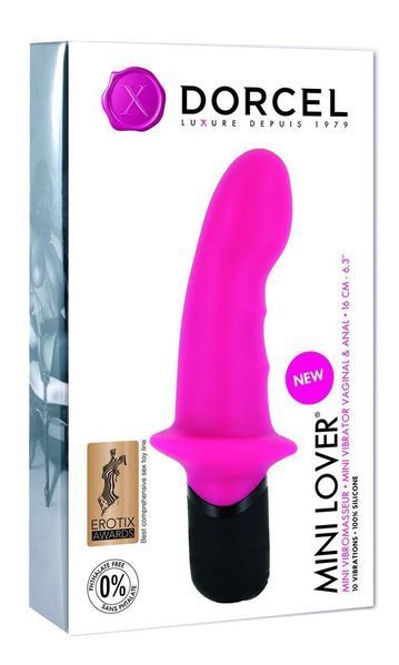 Вібратор Dorcel Mini Lover Magenta з обмежувачем, для точки G і масажу простати MD1038 фото