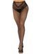 Стрип-колготки Leg Avenue Crotchless Net Tights with Heart Backseam, One Size, чорні, з доступом SX1051 фото 2