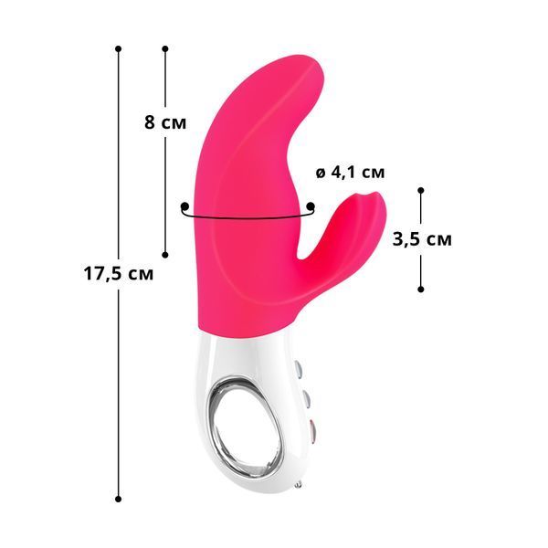Вібратор-кролик Fun Factory MISS BI pink/white, 2 незалежні мотори, діаметр 4,2 см SX0944 фото