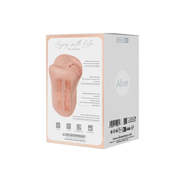 Мастурбатор-вагіна + попка Alive Lola Super Realistic Masturbator L Flesh, два канали, реалістик SX1285 фото