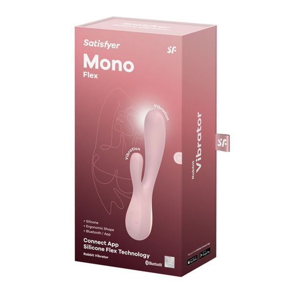 Смарт вібратор-кролик Satisfyer Mono Flex Mauve, 2 мотори, керування через інтернет SO3902 фото