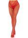 Стрип-колготки Leg Avenue Crotchless Net Tights with Heart Backseam, One Size, червоні, з доступом SX1052 фото 2