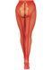 Стрип-колготки Leg Avenue Crotchless Net Tights with Heart Backseam, One Size, червоні, з доступом SX1052 фото 6