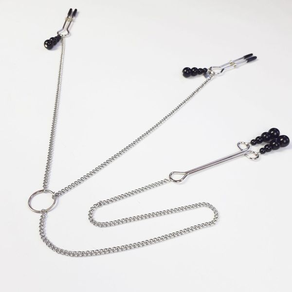 Затискач для сосків та клітора Art of Sex - Nipple and clit clamps Black Pearl SO5869 фото