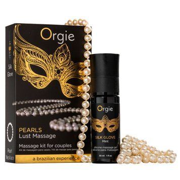 Набір для перлинного масажу Orgie &ndash; Pearls Lust Massage (30 мл), силіконовий гель, намисто SX1536 фото