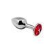 Металева анальна пробка з червоним кристалом Alive Mini Metal Butt Plug, розмір S SO6010 фото 1