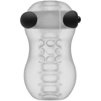Мастурбатор з віброкулею Doc Johnson GoodHead &ndash; Vibrating Helping Head Pro &ndash; Frost SO6068 фото