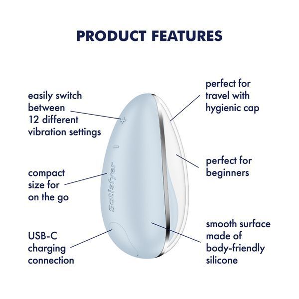 Вібратор Satisfyer Drop To Go Blue SX3835 фото