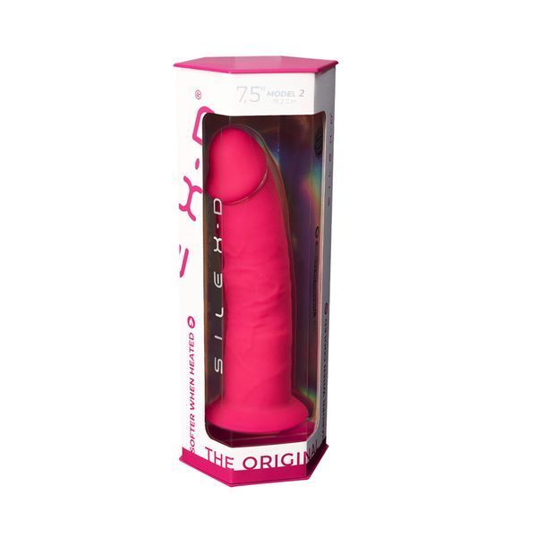 Фалоімітатор SilexD Henry Pink (MODEL 2 size 7.5in), двошаровий, силікон + Silexpan, діаметр 4,8 см SO3368 фото