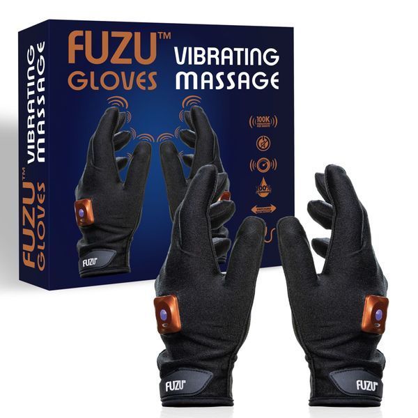 Віброрукавички (пара) FUZU Gloves Vibrating Massage Two Hands, 11 режимів SX2740 фото