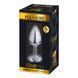 Металева анальна пробка з чорним кристалом Alive Mini Metal Butt Plug, розмір S SO6011 фото 2