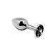 Металева анальна пробка з чорним кристалом Alive Mini Metal Butt Plug, розмір S SO6011 фото 1