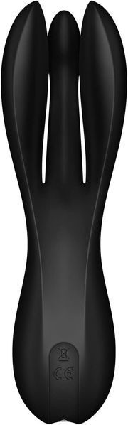 Кліторальний вібратор Satisfyer Threesome 2 Black, 3 гнучкі пальчики, 3 мотори SX1214 фото