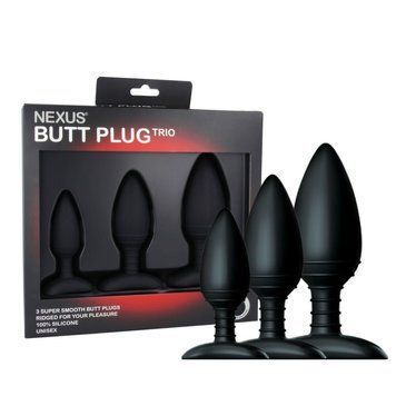 Набір анальних пробок Nexus Butt Plug Trio, макс. діаметр 3&ndash;4&ndash;5 см SO2743 фото