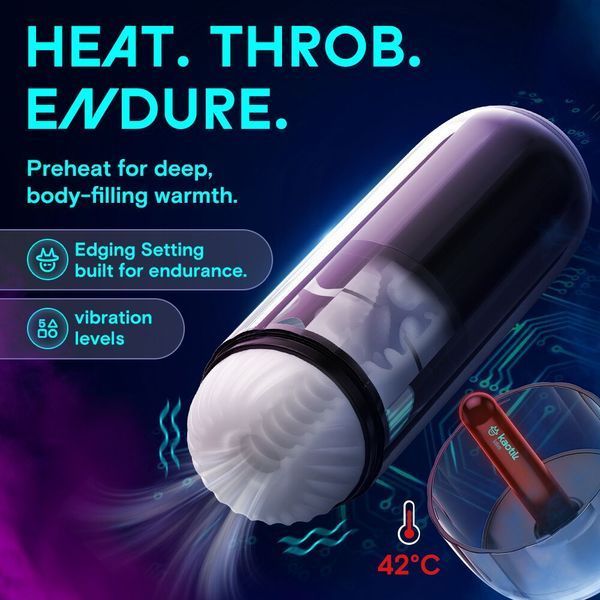 Смарт-мастурбатор Kaotik Labs The Cocoon, режим edging, пульсації, підігрів до 42 &deg;C SX3472 фото