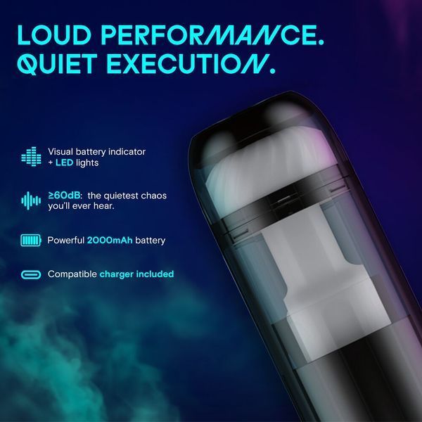 Смарт-мастурбатор Kaotik Labs The Cocoon, режим edging, пульсації, підігрів до 42 &deg;C SX3472 фото