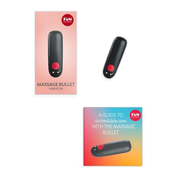 Віброкуля Fun Factory Massage BULLET, чорна, діаметр 2,5 см, 3 швидкості, 3 малюнки вібрації SX0948 фото