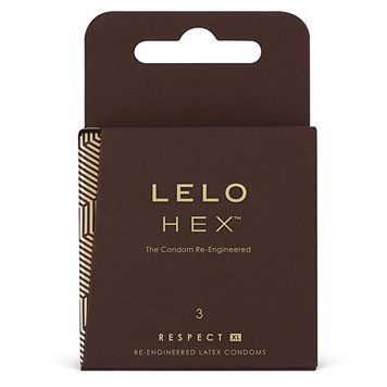 Презервативи LELO HEX Condoms Respect XL 3 Pack, тонкі та суперміцні, збільшений розмір SO8132 фото