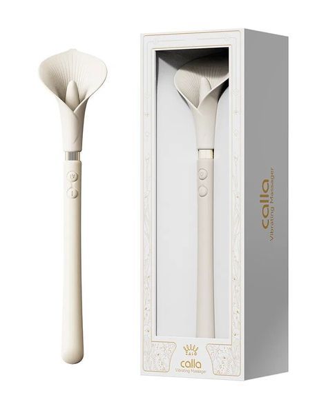 Розкішний вібромасажер Zalo &ndash; Calla Ivory White, двосторонній, 2 мотори SX1281 фото
