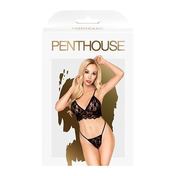 Комплект бралет та стрінги Penthouse - Double Spice Black S/M SO5245 фото