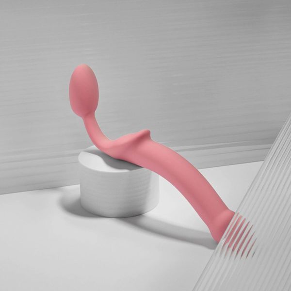 Безремінний страпон Strap-On-Me Rose M, повністю регульований, діаметр 3,3 см SX2568 фото
