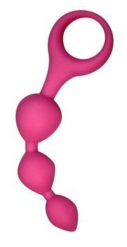 Анальні кульки Alive Triball Pink, силікон, діаметр 2 см AD20051 фото