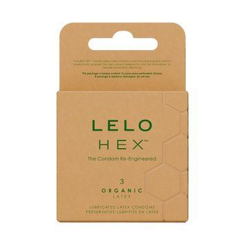 Презервативи LELO HEX Condoms Organic 3 Pack, тонкі та суперміцні SX3044 фото