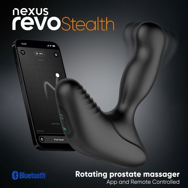 Смарт-масажер простати Nexus Revo Stealth with APP, вібрація+ротація, пульт ДУ, до 10 годин роботи SX2419 фото