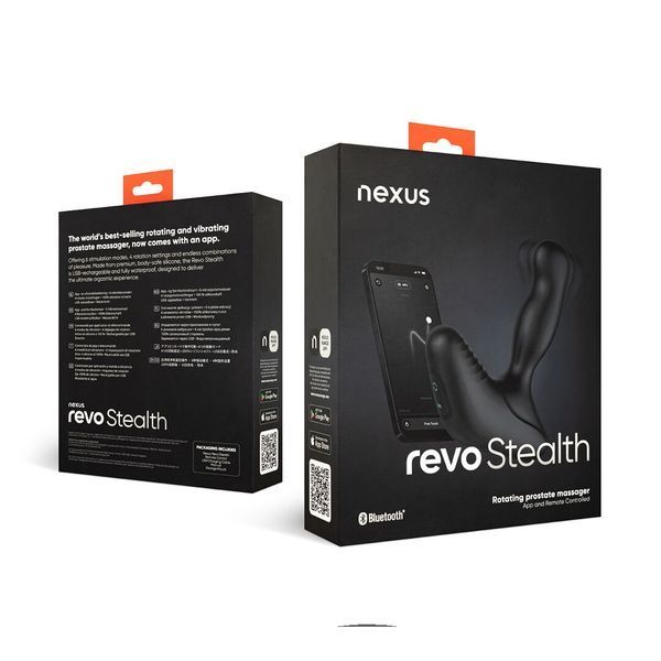 Смарт-масажер простати Nexus Revo Stealth with APP, вібрація+ротація, пульт ДУ, до 10 годин роботи SX2419 фото