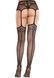 Колготки-панчохи Leg Avenue Backseam Net Stockings з поясом для панчіх, один розмір, чорні SX2761 фото 5