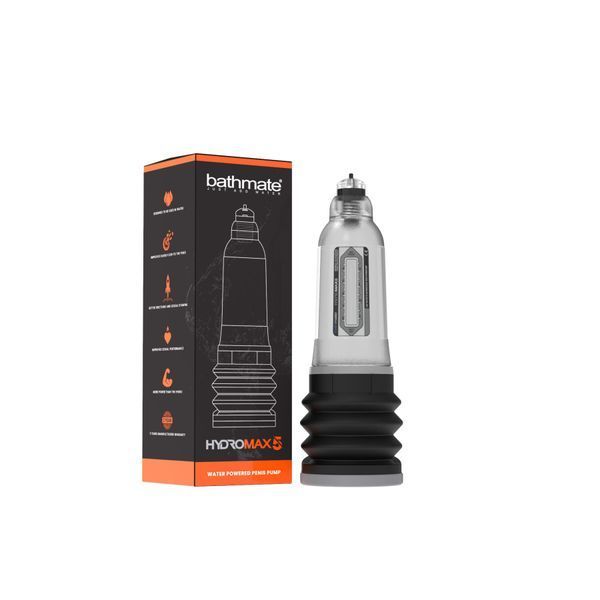 Гідропомпа Bathmate Hydromax 5 Clear, для члена довжиною від 7,5 до 12,5 см, діаметр до 4,5 см HM-20-CC фото