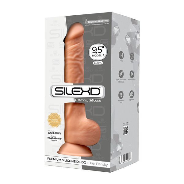 Фалоімітатор SilexD Kevin Flesh (MODEL 1 size 9.5in), двошаровий, силікон + Silexpan, діаметр 4,5 см SO2390 фото