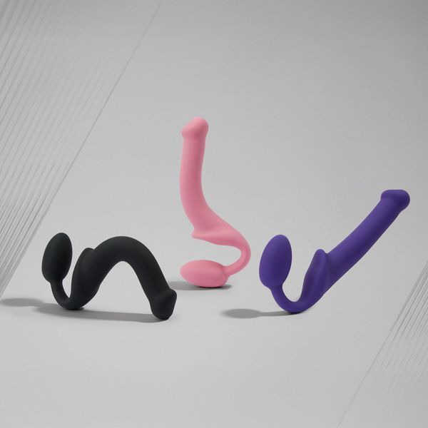 Безремінний страпон Strap-On-Me Rose XL, повністю регульований, діаметр 4,5 см SX2570 фото