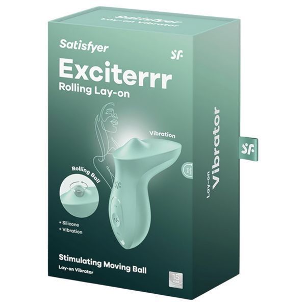 Вібратор для клітора з перлинною стимуляцією Satisfyer Exciterrr Mint, 2 незалежні мотори SX1217 фото