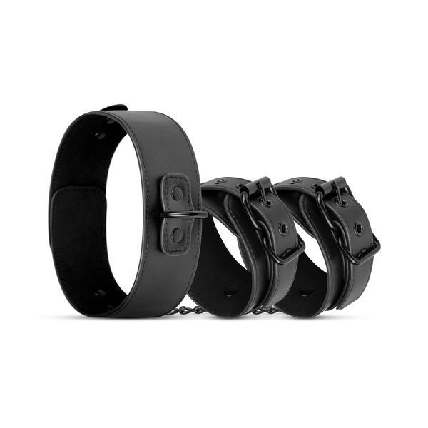 Наручники з нашийником Bedroom Fantasies: Collar & Wrist Cuffs, чорні SO8805 фото