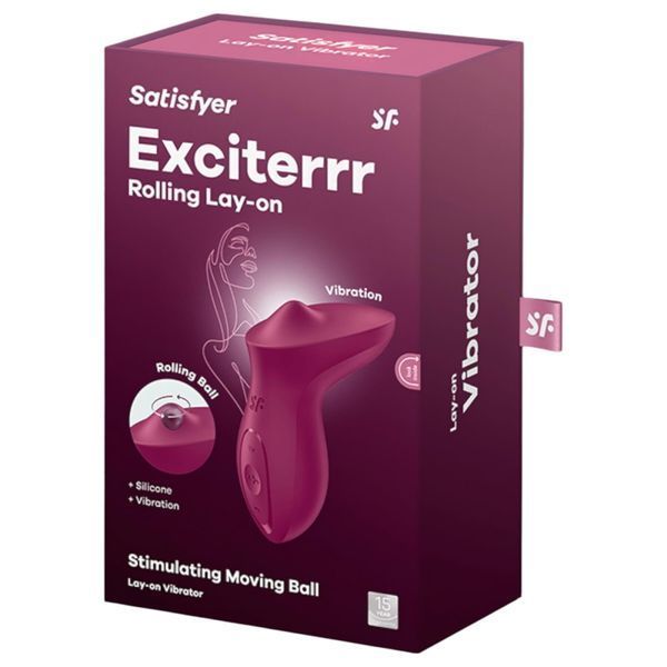 Вібратор для клітора з перлинною стимуляцією Satisfyer Exciterrr Berry, 2 незалежні мотори SX1218 фото
