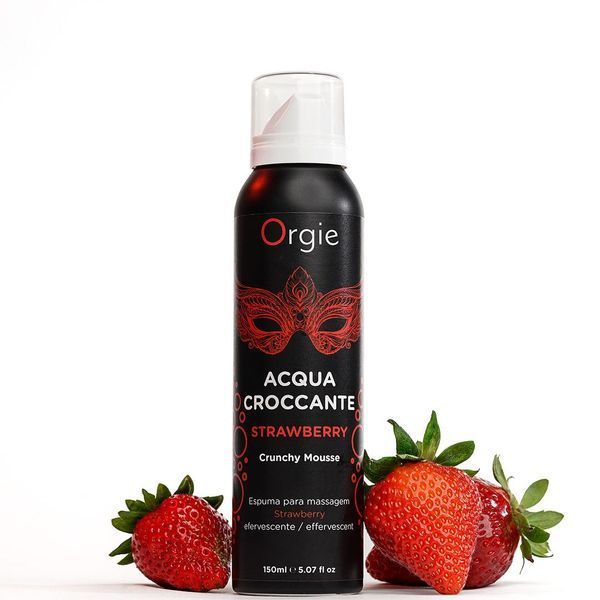 Масажна пінка Orgie &ndash; Acqua Croccante Strawberry (150 мл), ефект бульбашок, що лопаються SX1493 фото