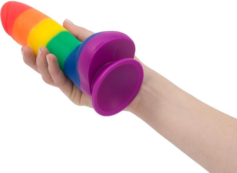 Фалоімітатор райдужний ADDICTION - JUSTIN - RAINBOW, 20,3 см, силікон. SO4533 фото