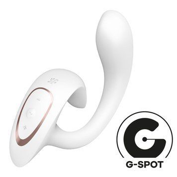 Вагінально-кліторальний вібратор Satisfyer G for Goddess 1 White, 2 мотори SX0576 фото