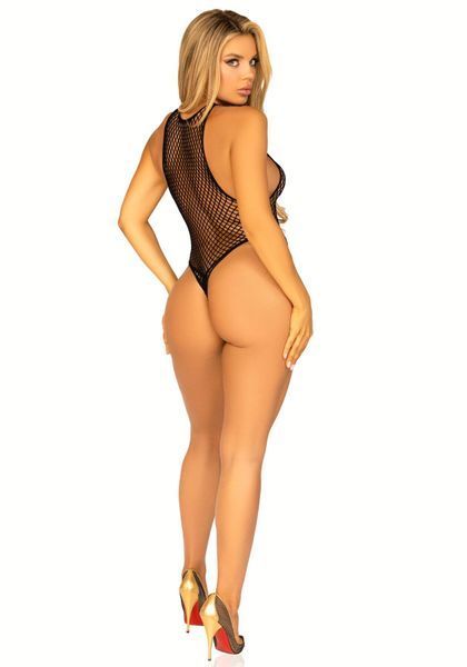 Боді-сітка Leg Avenue Net snap crotch tank bodysuit Black, One Size SO7959 фото