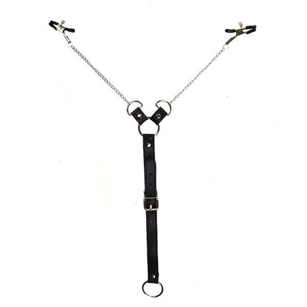 Затискачі для сосків з фіксацією на пенісі Art of Sex &ndash; Nipple Clamps for Men, екошкіра SO5146 фото