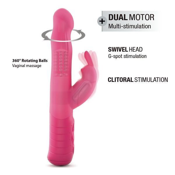 Вібратор-кролик Dorcel Baby Rabbit Magenta 2.0 з перлинним масажем і головкою, що обертається SO8680 фото