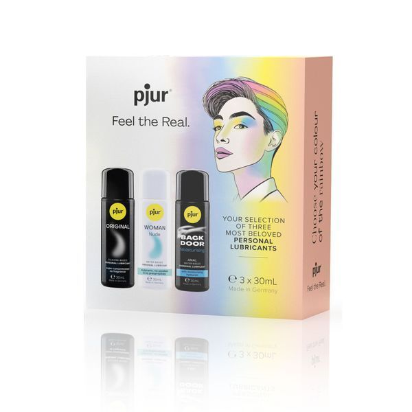 Набір лубрикантів pjur Pride Box 3х30 мл, 2 змазки на водній основі та 1 на силіконовій SO9988 фото