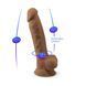 Фалоімітатор SilexD Johnny Caramel (MODEL 1 size 7in), двошаровий, силікон + Silexpan, діаметр 3,8см SO3835 фото 6