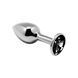 Металева анальна пробка з чорним кристалом Alive Mini Metal Butt Plug, розмір M SO6000 фото 1