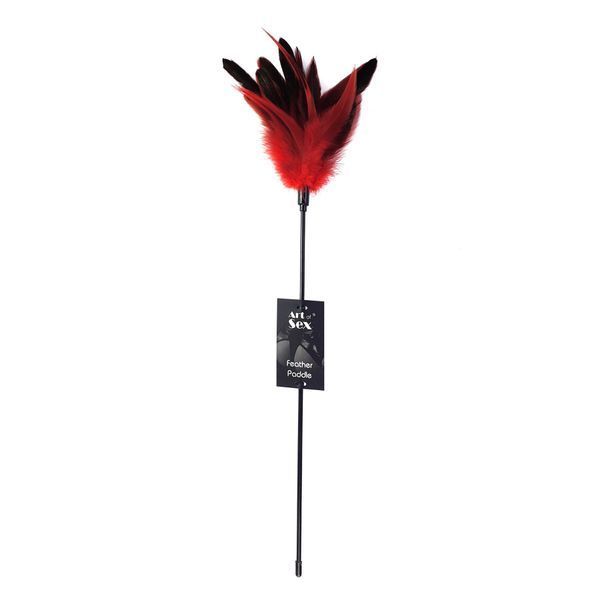 Лоскітка з пером півня Art of Sex &ndash; Feather Paddle, червона SO6610 фото